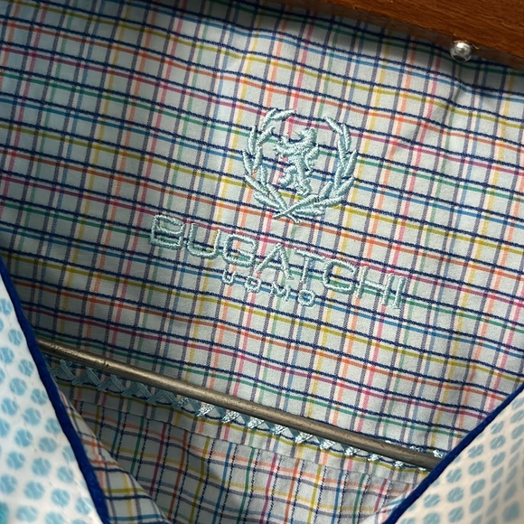 Men’s Bugatchi Classic Cotton Casual Long Sleeve Shirt M 16 1/2” - Picture 3 of 8